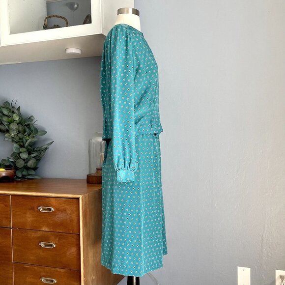 Vintage 80's Jeannene Booher for Maggy London Silk Skirt Blouse Suit Set - Picture 7 of 10